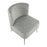 LumiSource Fran Slipper Chair in Chrome/Blue Leopard Fabric