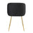 LumiSource Fran Pleated Chair, Set of 2, Gold/Black Velvet