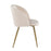 LumiSource Fran Pleated Chair, Set of 2, Gold/White Velvet