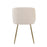 LumiSource Fran Pleated Chair, Set of 2, Gold/White Velvet