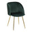 LumiSource Fran Pleated Waves Chair, Set of 2, GD/Emerald