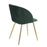 LumiSource Fran Pleated Waves Chair, Set of 2, GD/Emerald