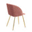 LumiSource Fran Pleated Waves Chair, Set of 2, Gold/Blush