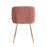 LumiSource Fran Pleated Waves Chair, Set of 2, Gold/Blush