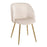 LumiSource Fran Pleated Waves Chair, Set of 2, Gold/White