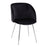 LumiSource Fran Chair, Set of 2 in Chrome/Black Velvet