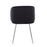 LumiSource Fran Chair, Set of 2 in Chrome/Black Velvet