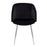 LumiSource Fran Chair, Set of 2 in Chrome/Black Velvet
