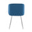 LumiSource Fran Chair, Set of 2 in Chrome/Blue Velvet