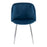 LumiSource Fran Chair, Set of 2 in Chrome/Blue Velvet