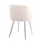 LumiSource Fran Chair, Set of 2 in Chrome/Cream Velvet