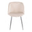 LumiSource Fran Chair, Set of 2 in Chrome/Cream Velvet