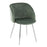 LumiSource Fran Chair, Set of 2 in Chrome/Sage Green Velvet