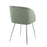 LumiSource Fran Chair, Set of 2 in Chrome/Sage Green Velvet