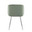 LumiSource Fran Chair, Set of 2 in Chrome/Sage Green Velvet