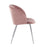 LumiSource Fran Chair, Set of 2 in Chrome/Pink Velvet
