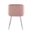 LumiSource Fran Chair, Set of 2 in Chrome/Pink Velvet