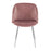 LumiSource Fran Chair, Set of 2 in Chrome/Pink Velvet