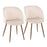 LumiSource Fran Chair, Set of 2 in Walnut Metal/Cream Velvet - CH-FRANWL-VCR2
