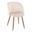 LumiSource Fran Chair, Set of 2 in Walnut Metal/Cream Velvet