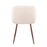 LumiSource Fran Chair, Set of 2 in Walnut Metal/Cream Velvet