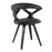LumiSource Gardenia Chair in Black Wood/Black PU - CH-GARDBKBK