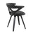 LumiSource Gardenia Chair in Black Wood/Black PU