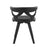LumiSource Gardenia Chair in Black Wood/Black PU