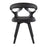 LumiSource Gardenia Chair in Black Wood/Black PU