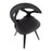 LumiSource Gardenia Chair in Black Wood/Black PU