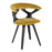 LumiSource Gardenia Chair in Black Wood/Chartreuse Velvet - CH-GARDBKVY