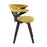 LumiSource Gardenia Chair in Black Wood/Chartreuse Velvet