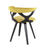 LumiSource Gardenia Chair in Black Wood/Chartreuse Velvet