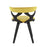 LumiSource Gardenia Chair in Black Wood/Chartreuse Velvet