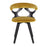 LumiSource Gardenia Chair in Black Wood/Chartreuse Velvet