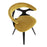 LumiSource Gardenia Chair in Black Wood/Chartreuse Velvet