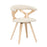 LumiSource Gardenia Chair in Natural Wood/Cream Fabric - CH-GARDNACR
