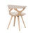 LumiSource Gardenia Chair in Natural Wood/Cream Fabric