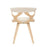 LumiSource Gardenia Chair in Natural Wood/Cream Fabric