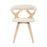 LumiSource Gardenia Chair in Natural Wood/Cream Fabric