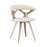LumiSource Gardenia Chair in Zebra Wood/Cream Fabric - CH-GARDZBCR