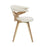 LumiSource Gardenia Chair in Zebra Wood/Cream Fabric