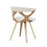 LumiSource Gardenia Chair in Zebra Wood/Cream Fabric