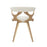LumiSource Gardenia Chair in Zebra Wood/Cream Fabric