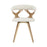 LumiSource Gardenia Chair in Zebra Wood/Cream Fabric