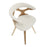 LumiSource Gardenia Chair in Zebra Wood/Cream Fabric