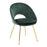 LumiSource Metro Chair, Set of 2 in Gold Steel/Green Velvet