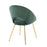 LumiSource Metro Chair, Set of 2 in Gold Steel/Green Velvet