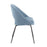 LumiSource Metro Chair, Set of 2, Black Steel/Blue Noise Fabric