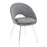 LumiSource Metro Chair, Set of 2 in Chrome/Grey Noise Fabric